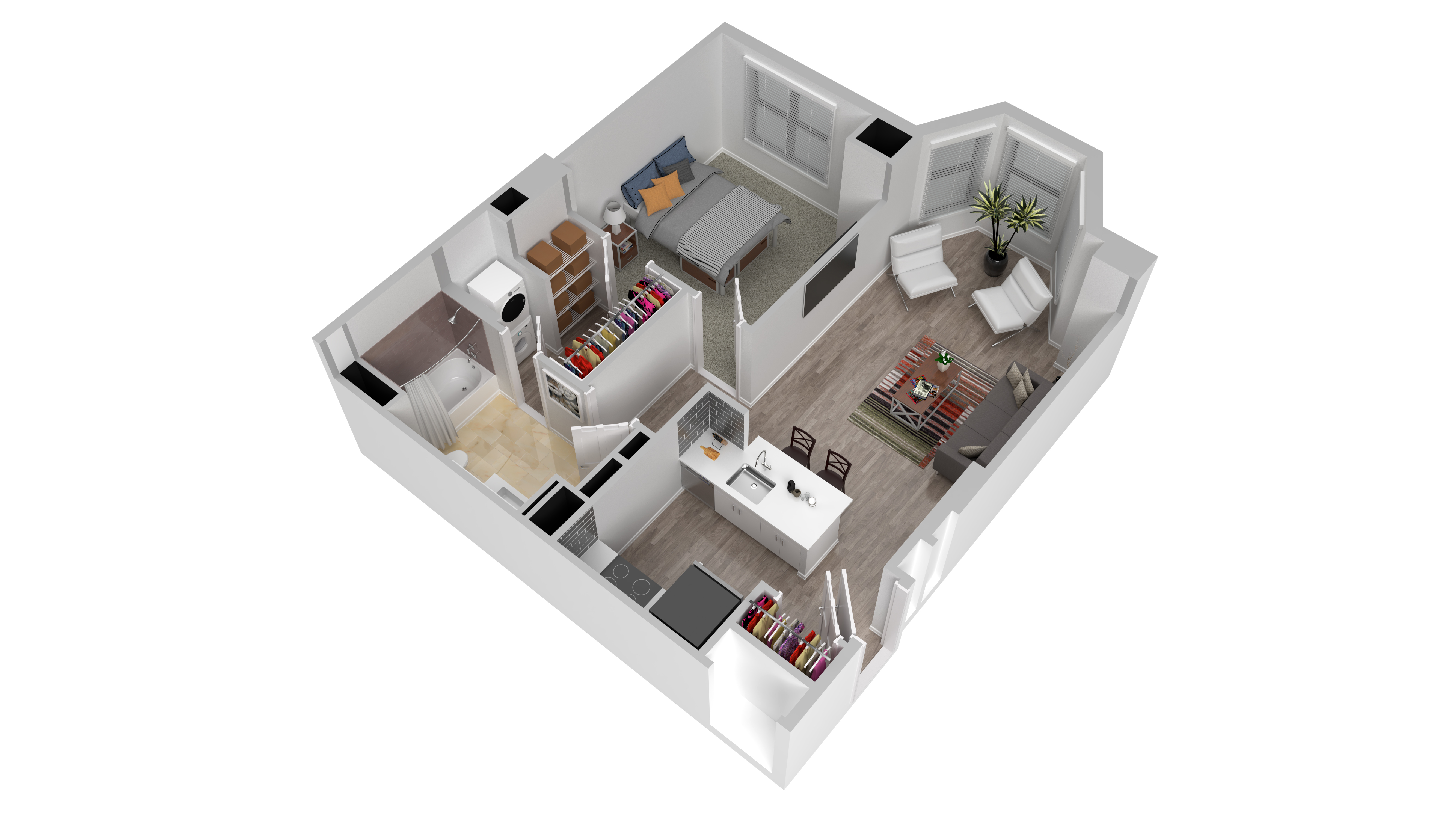 1 Bed floor plan