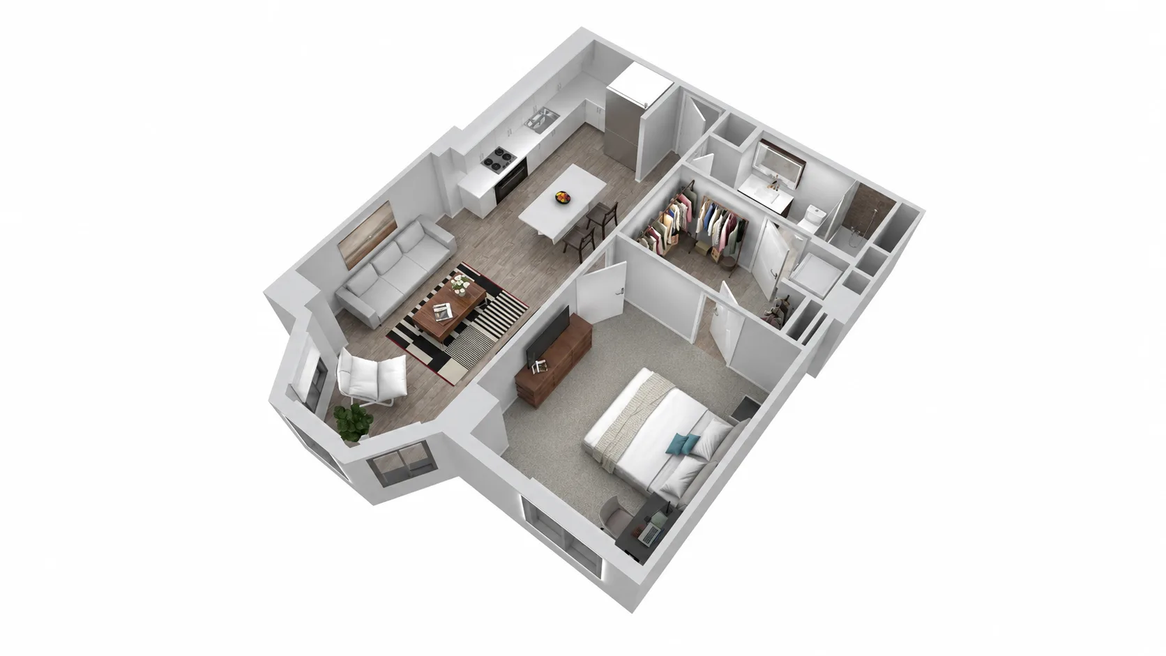 1 Bed floor plan