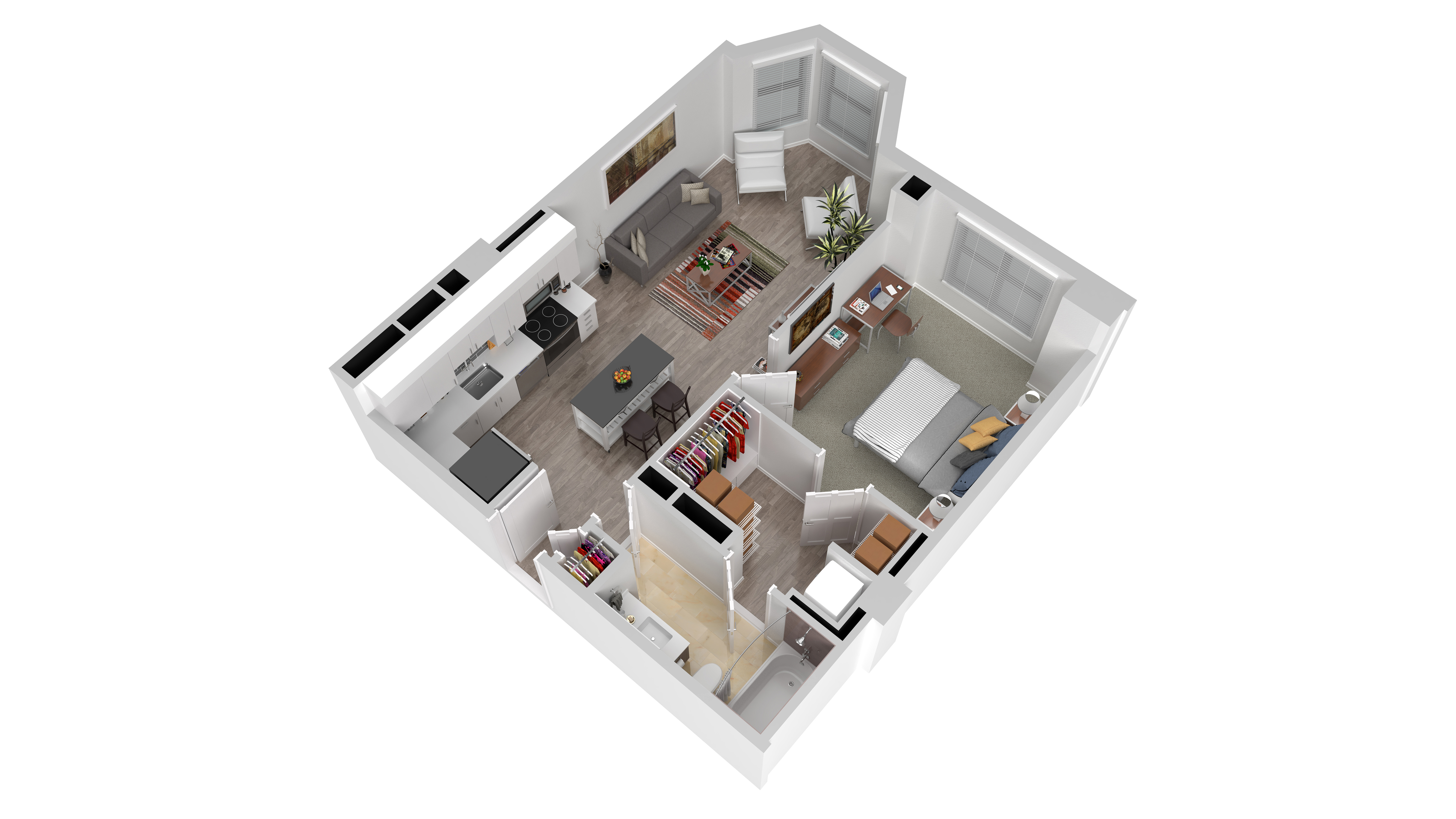 1 Bed floor plan