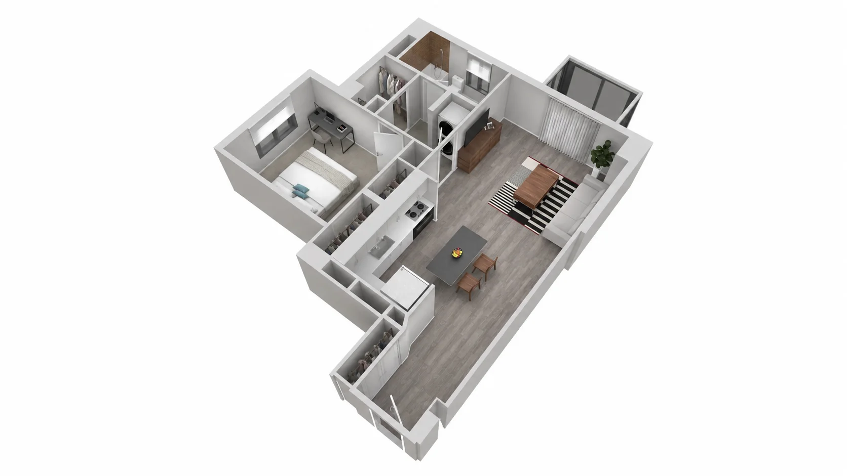 1 Bed floor plan