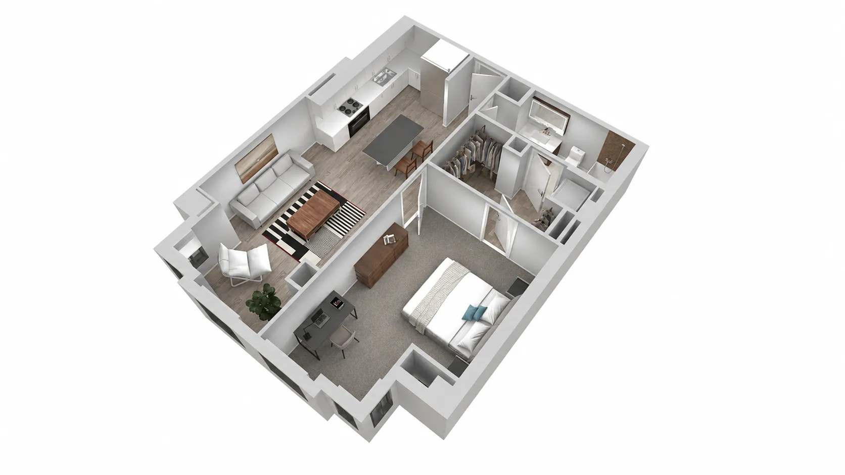 1 Bed floor plan
