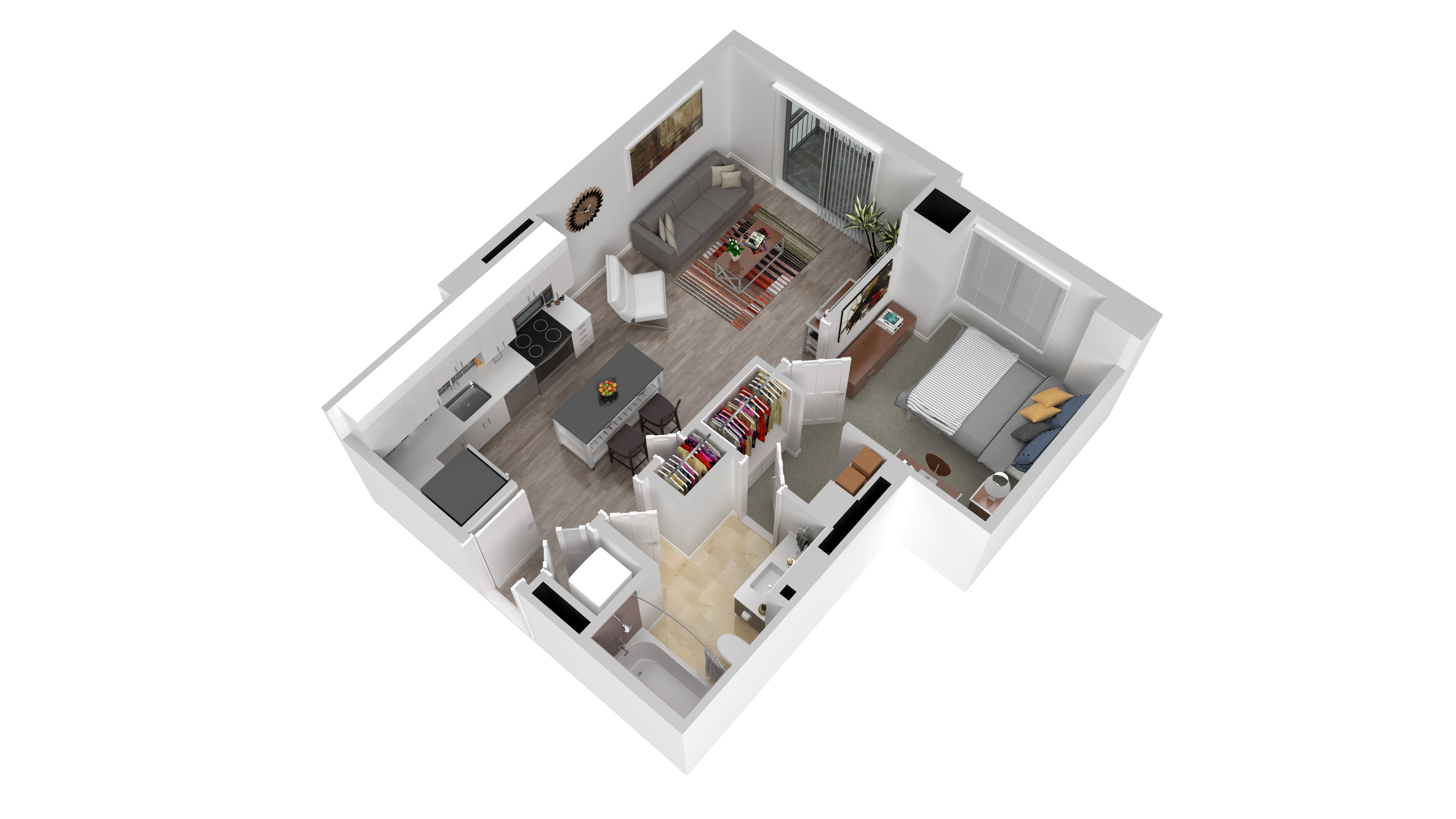 1 Bed floor plan