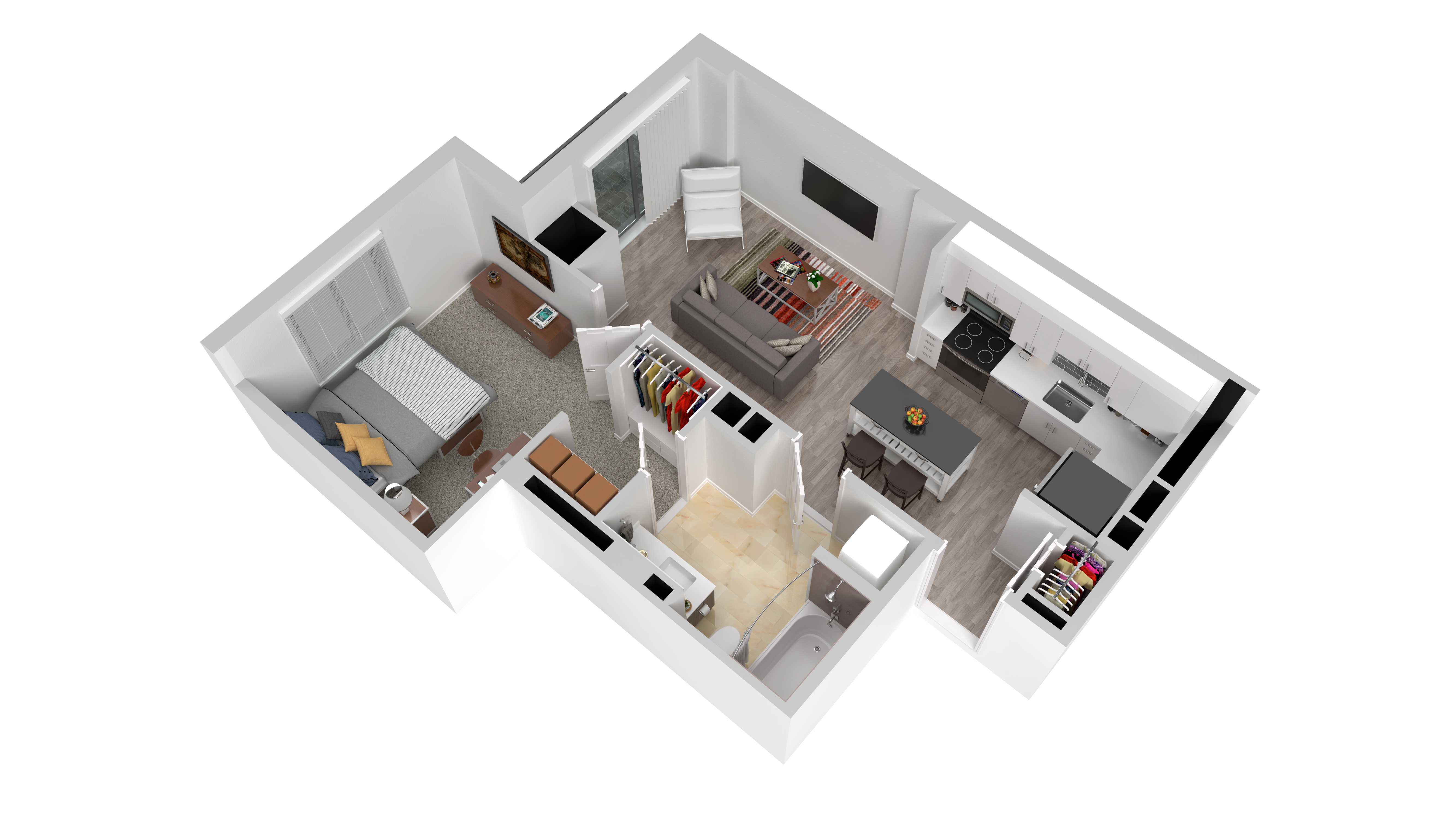 1 Bed floor plan