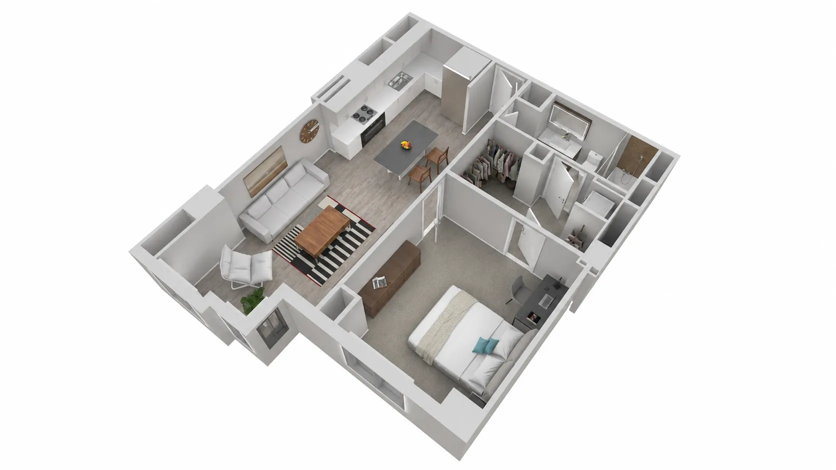 1 Bed floor plan