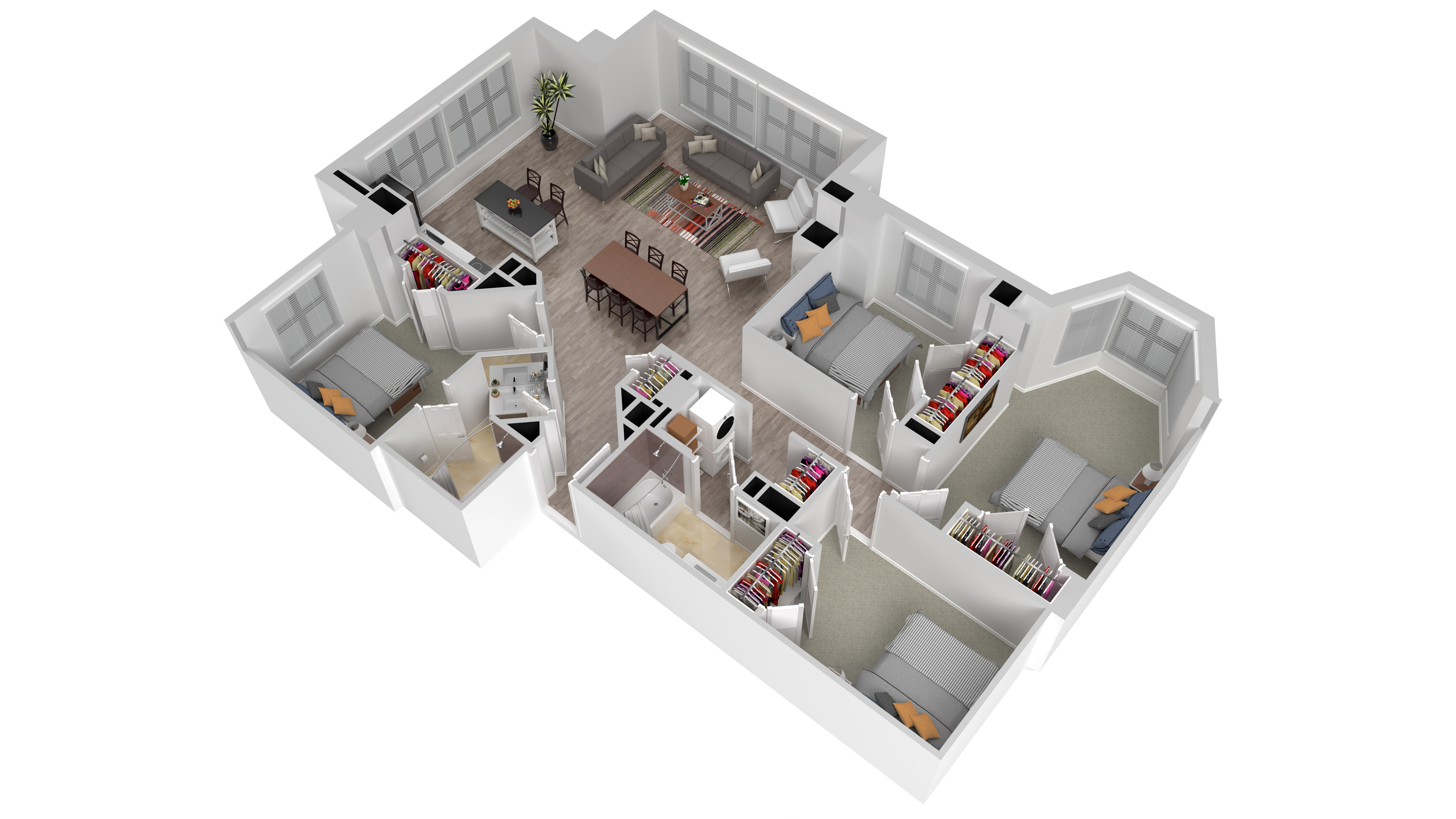 3 Bed floor plan